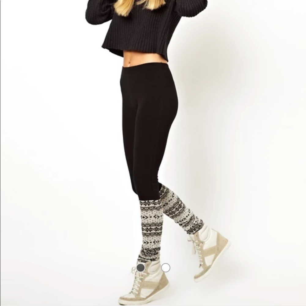 Plush Fairisle Legwarmer Leggings